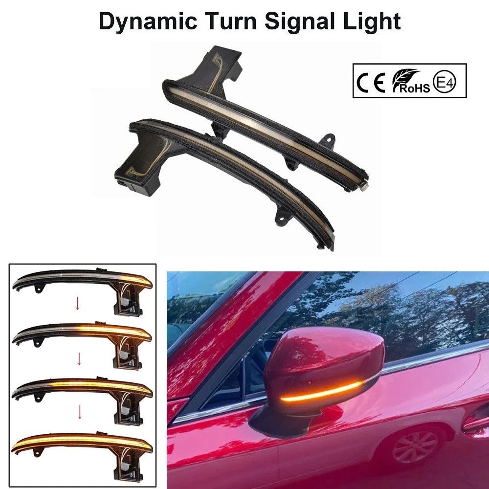 LED BOCNI DYNAMIC MIGAVCI U RETROVIZORU, TIPSKI - MAZDA - SMOKE LENS PL2104M44 Beograd Zemun